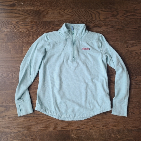 Vineyard Vines Light Blue Quarter-Zip Pullover Women's Size S - Picture 1 of 11
